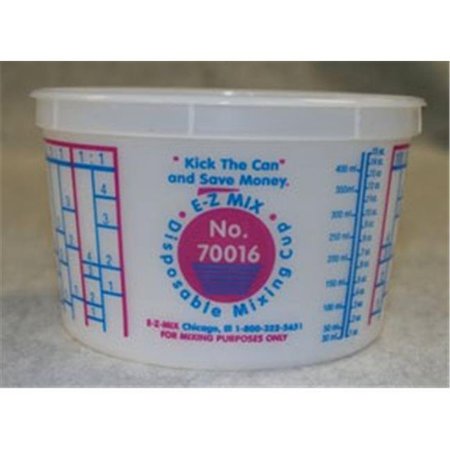 E-Z Mix E-Z Mix EMX-70016 1-Pint Plastic Mixing Cups; Box Of 100 EMX-70016